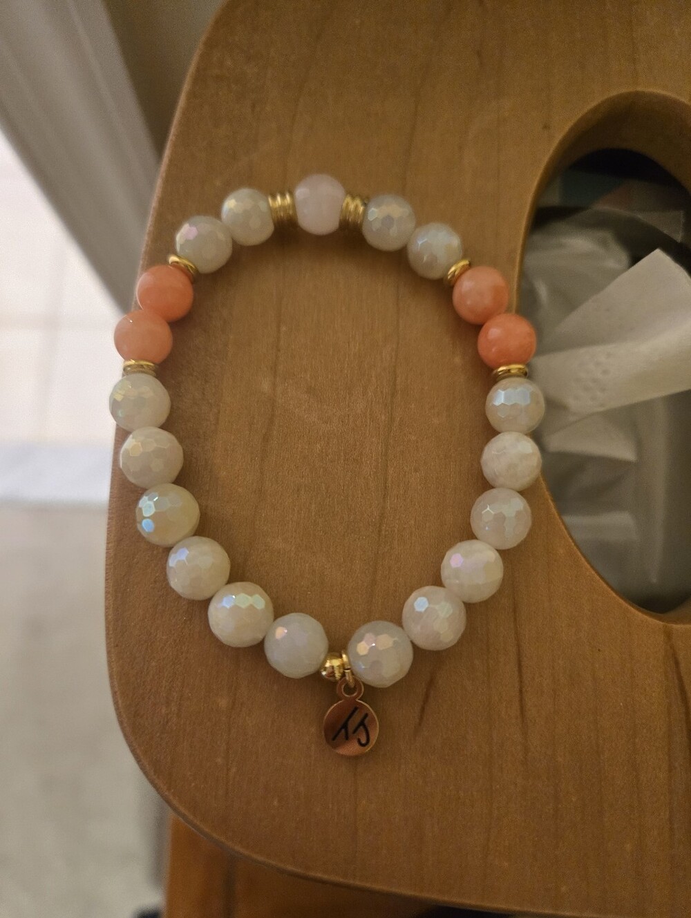 Tjazelle - Sunrise #2 - Moonstone W/Coral Orange - Maria's Exclusive